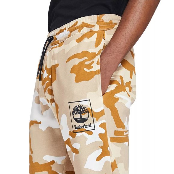 NWT TIMBERLAND Men's Brown Camo Fleece Jogger SMALL